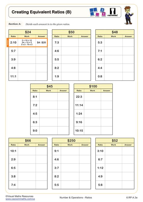 Equivalent Ratio Worksheets - Math Monks - Worksheets Library