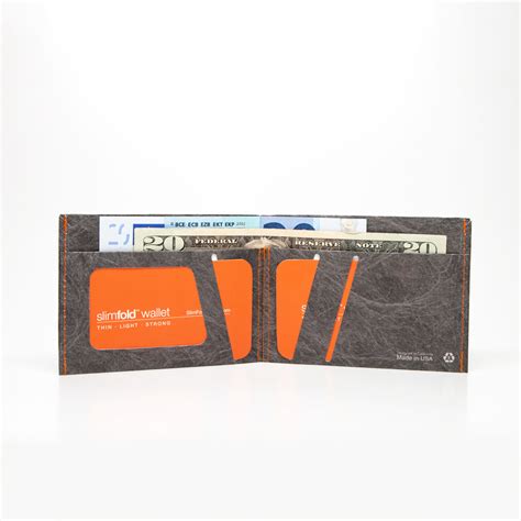 Stitched SlimFold(TM)Tyvek® Wallet-MICRO (Black and Gray) - SlimFold - Touch of Modern