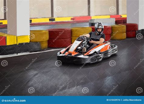 Indoor go kart stock photo. Image of safety, sport, racing - 61043974