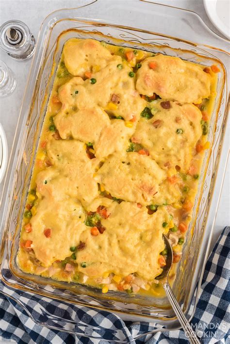 Chicken & Dumpling Casserole - Amanda's Cookin' - Casseroles