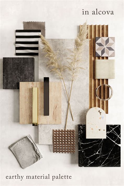 Earthy material palette for soothing interiors in 2021 | Interior design mood board, Materials ...