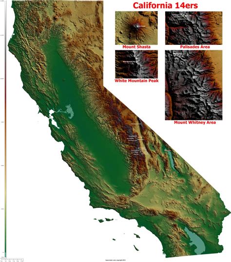 California Relief Map Printable - Printable Maps