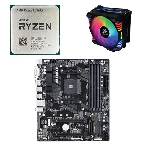 RYZEN 5 MOTHERBOARD PRoCESSoR 5600X GiGABYTE GA-AX370M-DS3H