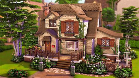 Family Cottage | The Sims 4 Cottage Living Speed Build - YouTube