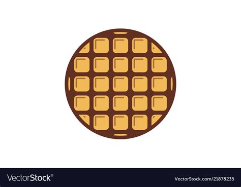 Waffle round logo design inspiration Royalty Free Vector