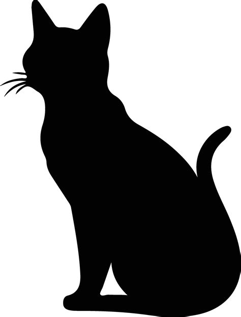 Siamese Cat black silhouette 38492078 Vector Art at Vecteezy