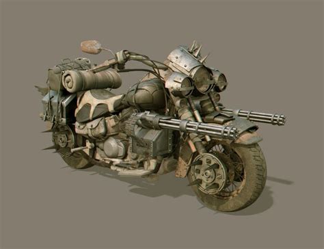 ArtStation - Heavy Wasteland Motorcycle , Misuo WU | Steampunk ...