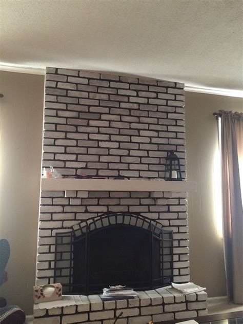 Help design my white washed brick fireplace mantle | Hometalk