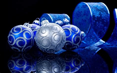 🔥 Download Blue Christmas Ornaments Background 4k HD Desktop Wallpaper ...