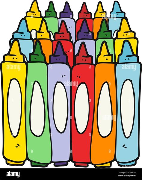 freehand drawn cartoon crayons Stock Vector Image & Art - Alamy