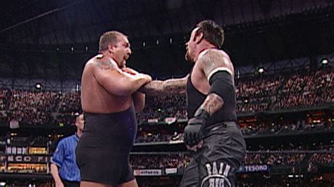 The Undertaker vs. A-Train & Big Show: WrestleMania 19 - Handicap Match ...