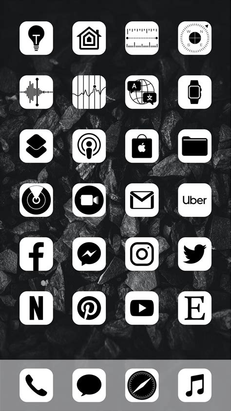 Aesthetic White iOS 14 App Icons Pack 108 Icons 1 Colors | Etsy