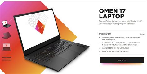 HP Confirms That Its Omen 17 Gaming Laptop Will Feature Up To 16-Core ...