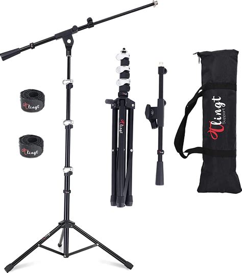 Mic Stand, Portable Microphone Boom Stand with Telescopic Boom Arm, Deluxe Waterproof Protection ...