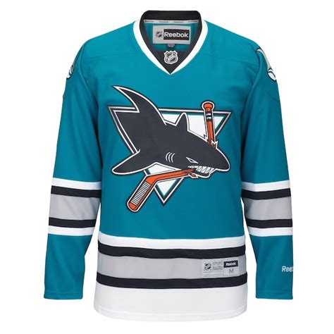 Men's San Jose Sharks Reebok Teal 25th Anniversary Premier Jersey ...