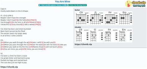 Hợp âm: You Are Mine - cảm âm, tab guitar, ukulele - lời bài hát ...