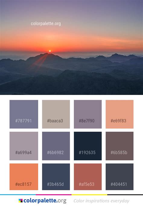 Sky Sunrise Dawn Color Palette #colors #inspiration #graphics #design #inspiration #beautiful # ...