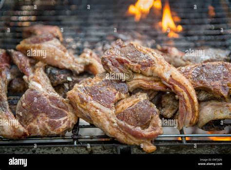 SOUTH AFRICA- Fresh cooked meat off the grill, Braai Stock Photo - Alamy