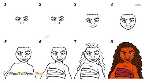 Easy Moana Sketch / How to Draw Moana #drawing #ideas #easy #step #by #step # ... - Let's draw ...