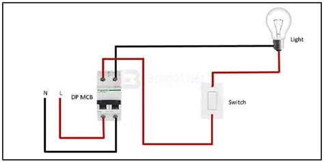 One lamp and one switch connection | 1 switch 1 holder connection - Electrician Idea