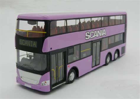 Purple /Blue /Orange 1:64 Diecast Scania Double Decker Bus Toy [BU01S154] : EZMOTORTOYS.COM