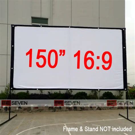 150 inch Projector Screen 16:9 Portable Folded Front Projector Screen ...