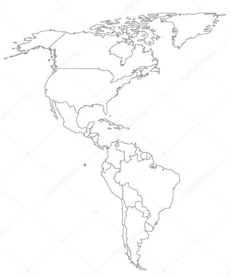 Blank Map Of The Americas Printable - Printable Maps