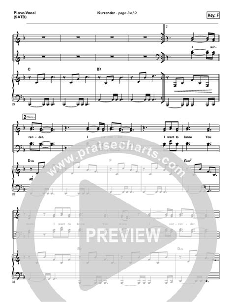 I Surrender Sheet Music PDF (Hillsong Worship) - PraiseCharts