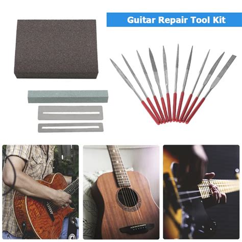 20pcs Guitar Instrument Repair Tool Kit Grinding Stone String Nails ...