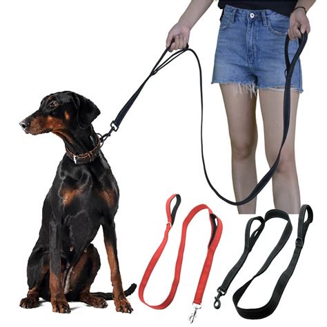 Dog Leash Softy Double 2 Handles Control Leashes Reflective Nylon Rope Dog Pet Leash Leads ...