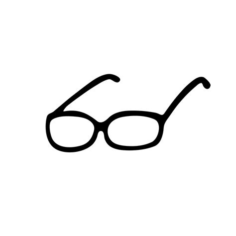 Illustration of glasses in black color isolated on a white background ...