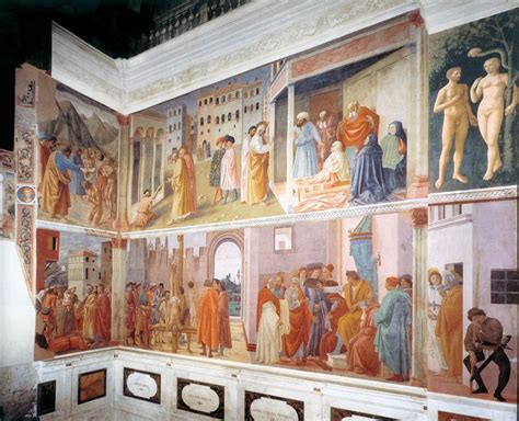 Frescoes in the Cappella Brancacci of Santa Maria del Carmine in ...