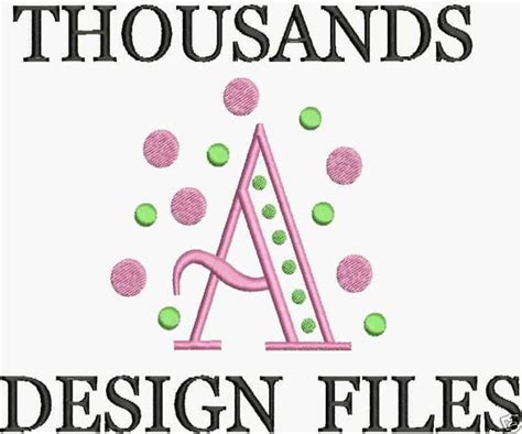 Machine Embroidery Designs FREE Font Brother Formats CD PES HUS JEF ...