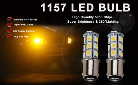 Amazon.com: EverBright 1157 Led Bulb Amber, BAY15D 1034 2057 2357 7528 Bulb for RV Camper SUV ...