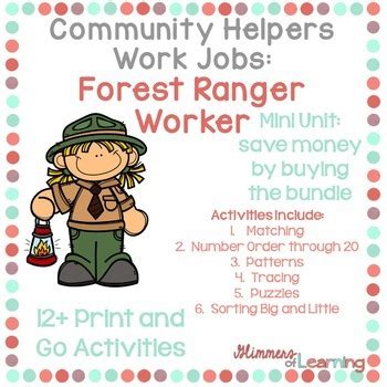 Forest Ranger Work Jobs by Glimmers of Learning | TpT