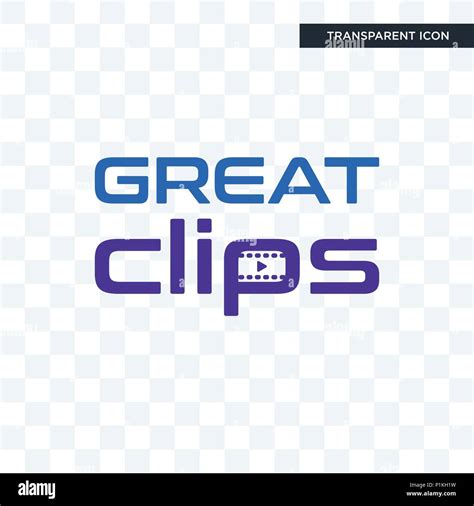 great clips vector icon isolated on transparent background, great clips logo concept Stock ...