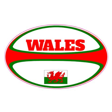 Wales Rugby Ball Sticker - U.S. Custom Stickers