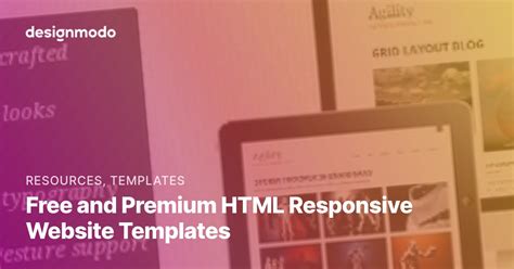 Free and Premium HTML Responsive Website Templates