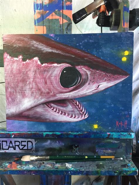 fishheadart.bigcartel.com — Original Mako shark painting