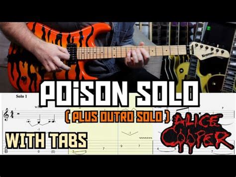 POISON GUITAR SOLOS - ALICE COOPER (WITH TABS) - YouTube