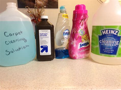 ~DIY carpet cleaner for machines~ I just made a gallon of this carpet cleaner. Add 1/4 cup v ...