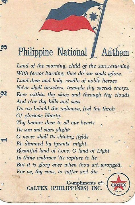 Philippine National Anthem Poster