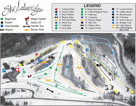 Ski Lakeridge Trail Map | SkiCentral.com