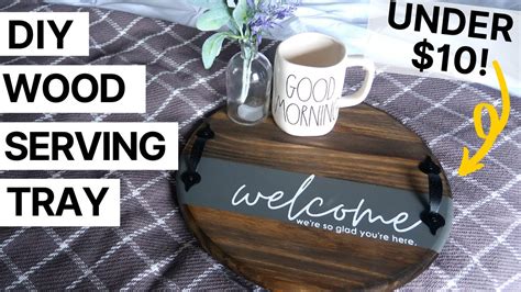 EASY! DIY Round Wood Serving Tray || Under $10 Gift! - YouTube