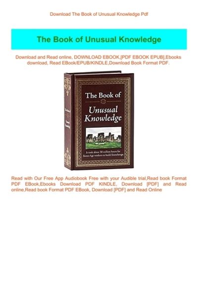 Download The Book of Unusual Knowledge Pdf