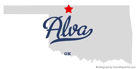 Map of Alva, OK, Oklahoma