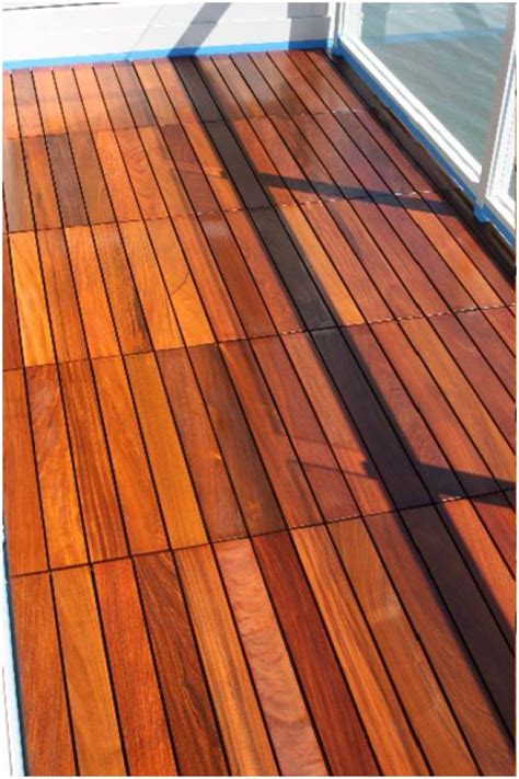 Sealed Ipe wood deck tiles #outdoorwood in 2020 | Wood deck tiles, Ipe ...