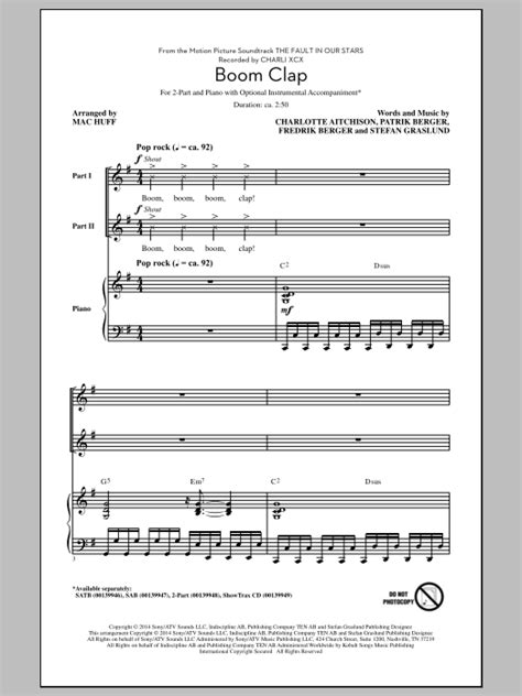 Boom Clap | Sheet Music Direct