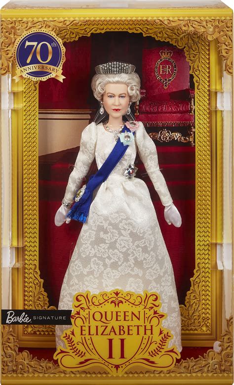 Buy Barbie Signature Queen Elizabeth II Platinum Jubilee Doll Wearing ...