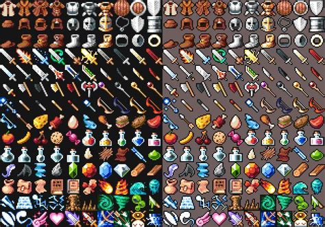 16x16 RPG Icons - Pack 1 - Free Sample by 7Soul1 | Pixel art, Pixel art games, Cool pixel art